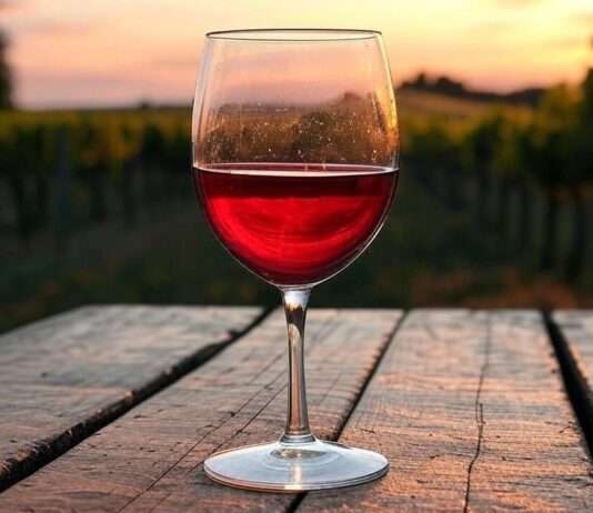 Die neue Nüchternheit im Glas – warum alkoholfreie Getränke die Feiertage verändern Weinglas-Rotwein_Illustration