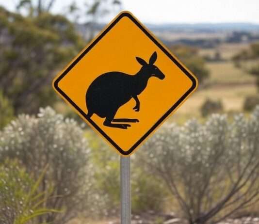 Wallaby Jumpy zurück im Gehege: Zwei Wochen Freiheit enden in einem Garten von Mézières Achtung_Wallaby_Illustration