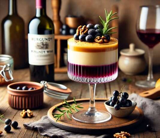 Burgund modern interpretiert: Burgundische Wein-Sabayon mit schwarzer Johannisbeere Burgundische-Wein-Sabayon