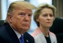 EU verhängt Vergeltungszölle als Reaktion auf US-Einfuhrzölle auf Stahl und Aluminium Donald_Trump_Ursula_von_der_Leyen_Illustration
