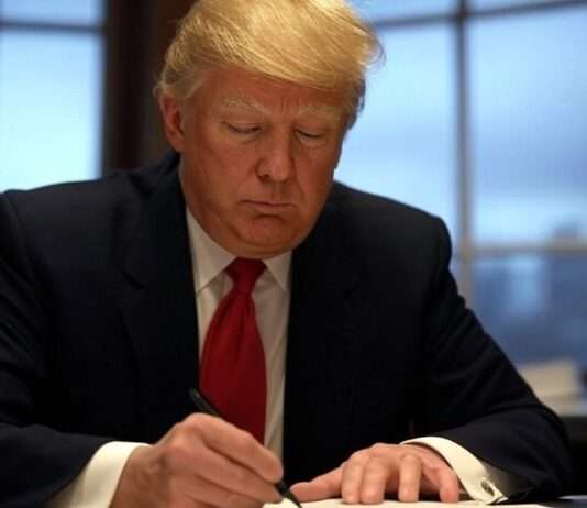 USAID vor dem Aus? – Die Zukunft der US-Entwicklungshilfe unter der Trump-Administration Donald_Trump_Unterschrift_Dekret_Illustration