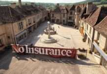 Versicherungsengpässe in französischen Kommunen: Ursachen und Auswirkungen Dorf_ohne_Versicherung_Illustration