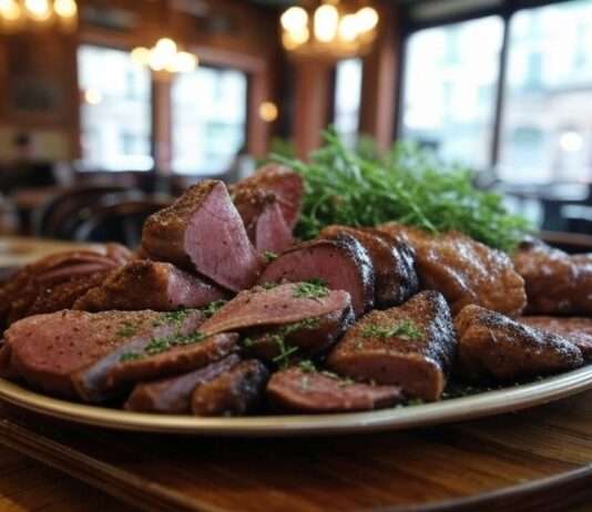 Herkunftsangabe für Fleisch in französischen Restaurants wieder Pflicht Fleisch_Restaurant_Illustration