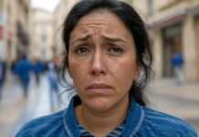 Sicher unterwegs: Geschäfte als Schutzräume gegen Belästigung auf den Straßen in Montpellier Frau_Angst_Strasse_Illustration