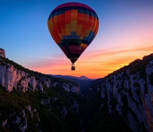 Schwebend über der Provence: Mit dem Heißluftballon über den Verdon-Naturpark Heissluftballon_Verdon_Illustration