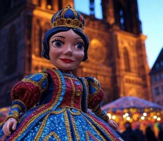 Karnevalszauber im Elsass: Auf Entdeckungstour durch die Fasnachts‑Hochburgen Ostfrankreichs Karneval_Strassburg_Illustration