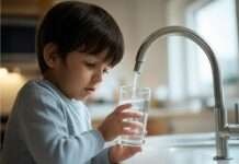 Verseuchtes Vertrauen – Die PFAS-Krise im Elsass und ihre politischen Konsequenzen Kind_Glas_Wasser_Illustration