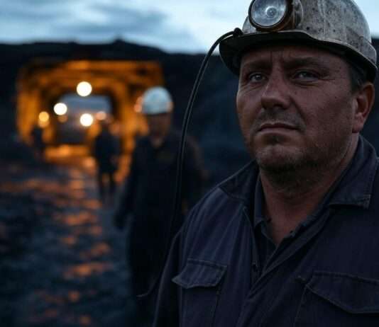 Frankreich und die Ukraine: Partnerschaft zur Sicherung strategischer Rohstoffe für die Verteidigungsindustrie Mine_Minenarbeiter_Illustration