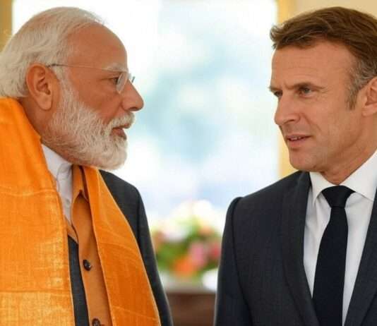 Macron in Indien: Rüstung, Künstliche Intelligenz und der Anspruch auf strategische Autonomie Narendra_Modi_Emmanuel_Macron_Illustration