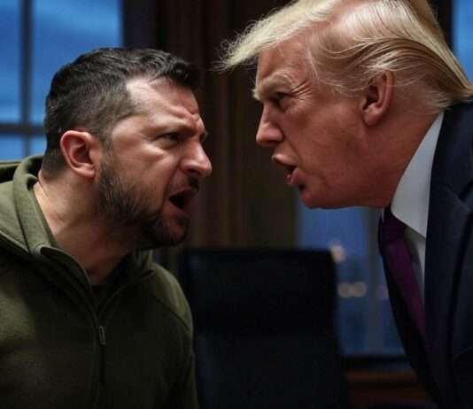 Trump vs. Zelensky: Ein Sturm im diplomatischen Porzellanladen Selenskyj_Trump_Streit_Illustration