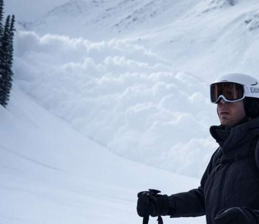 Savoie im Schneechaos: Lawinengefahr überschattet das Ende der Skisaison Skifahrer_Lawine_Illustration