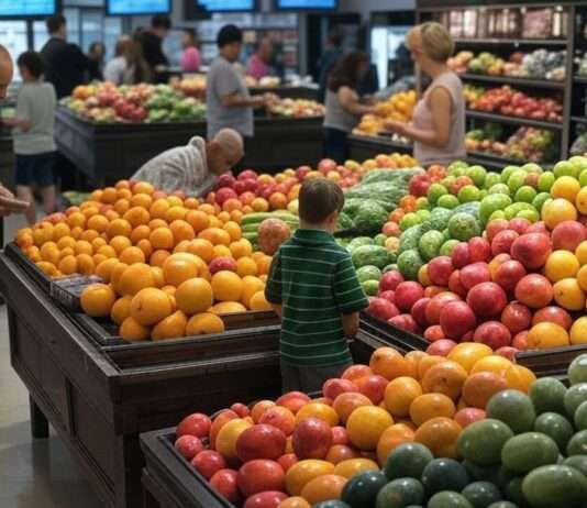 Inflation bleibt Trumps größte wirtschaftliche Herausforderung Supermarkt_USA_Illustration