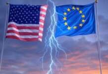 Kampf des ökonomischen Drucks: Wie Europa auf Trumps Drohungen mit dem Anti-Koerzitionsinstrument reagieren kann USA_Europa_Spannungen_Illustration