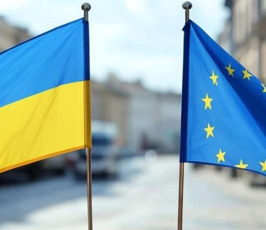 Europa plant den Wiederaufbau der Ukraine: Rom-Konferenz als strategische Wegmarke Ukraine_EU_Flaggen_Illustration