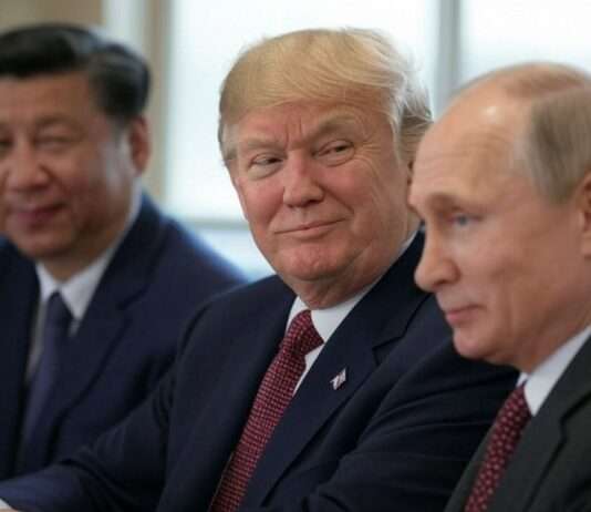 Trumps neue Weltordnung: Ein Paradigmenwechsel in der internationalen Politik Xi-Trump-Putin_Männerfreundschaft_Illustration