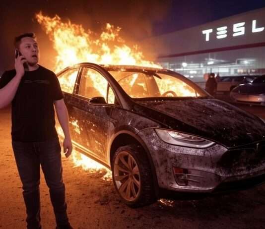 USA: Gewalt gegen Tesla eskaliert – Brandsätze und Schüsse auf Autohäuser Angriffe_auf_Tesla_Illustration