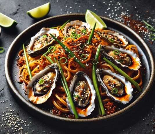 Austern-Kimchi-Butter-Pasta – Eine Fusion aus Meeresdelikatesse und Umami-Explosion Austern-Kimchi_Butter_Pasta