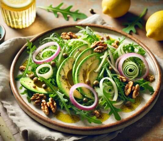 Scheinfasten – Das leichte Abendessen: Französischer Avocado-Salat mit Zitronen-Vinaigrette Avocado-Salat_Scheinfasten
