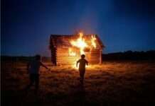 Brandserie in der Normandie: Bauern in Angst vor Brandstiftern Brandstiftung_Hütte_Illustration