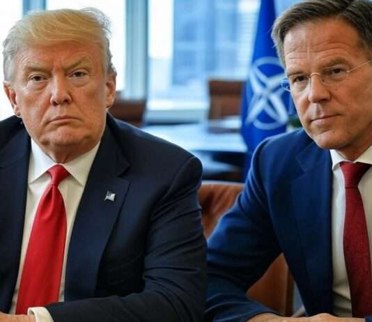 Trump und NATO-Generalsekretär Rutte: Ein Treffen im Zeichen globaler Sicherheitsfragen Donald_Trump_Mark_Rutte_Nato_Illustration