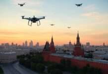 Drohnenangriff auf Moskau: Ukraine schlägt zu Drohnen-über-Moskau_Illustration