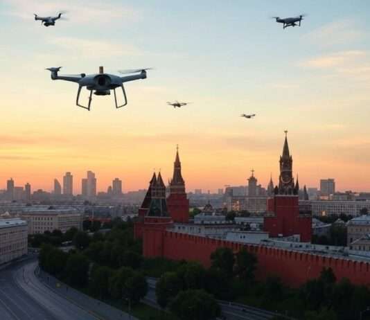 Drohnenangriff auf Moskau: Ukraine schlägt zu Drohnen-über-Moskau_Illustration