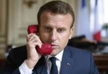 Neue Fronten, alte Versprechen: Frankreichs strategischer Schulterschluss mit der Ukraine Emmanuel_Macron_rotes_Telefon_Illustration