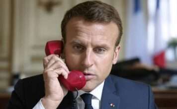 Krieg in der Ukraine: Putins Gesprächsangebot an Macron – Diplomatie zwischen Signal und Stillstand Emmanuel_Macron_rotes_Telefon_Illustration