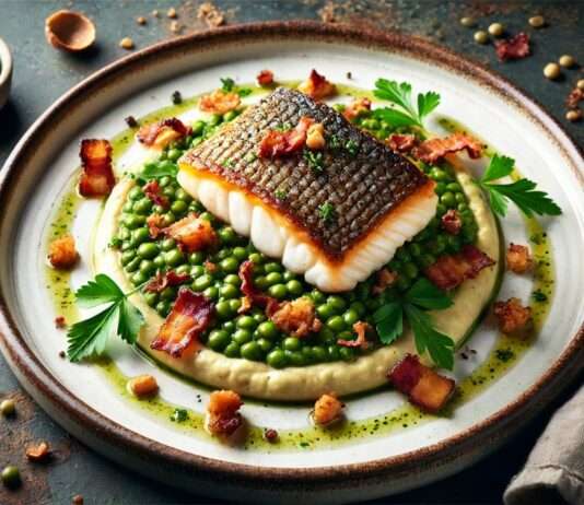 Filet de Sandre sur Crème de Lentilles Vertes du Berry Filet-de-Sandre-du-Berry