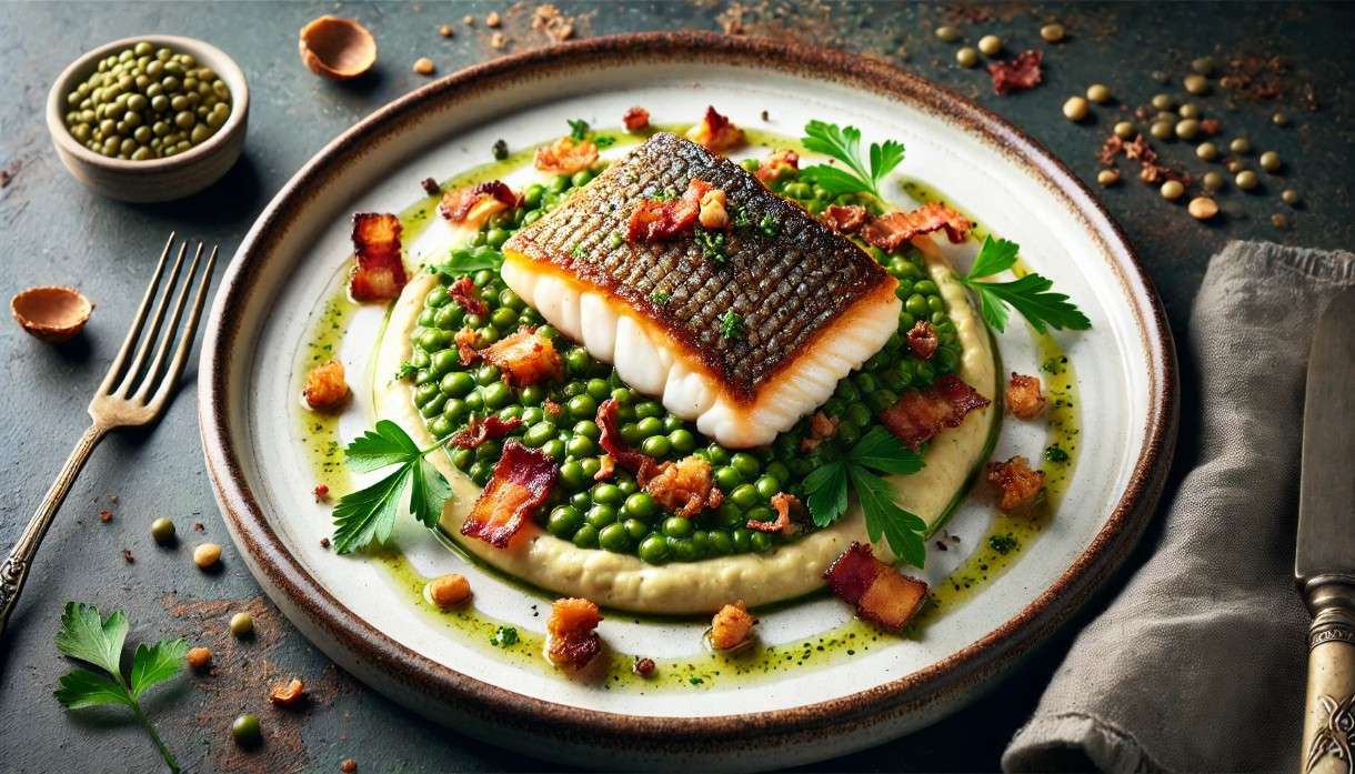 Filet de Sandre sur Crème de Lentilles Vertes du Berry