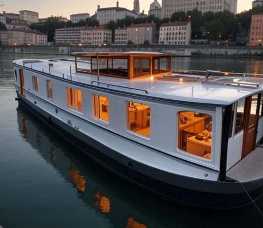 Mit dem Hausboot durchs Herz Frankreichs: Neuheiten auf Burgunds Wasserwegen und dem Rhein-Rhône-Kanal Fluss-Reisen_Hausboot_Illustration