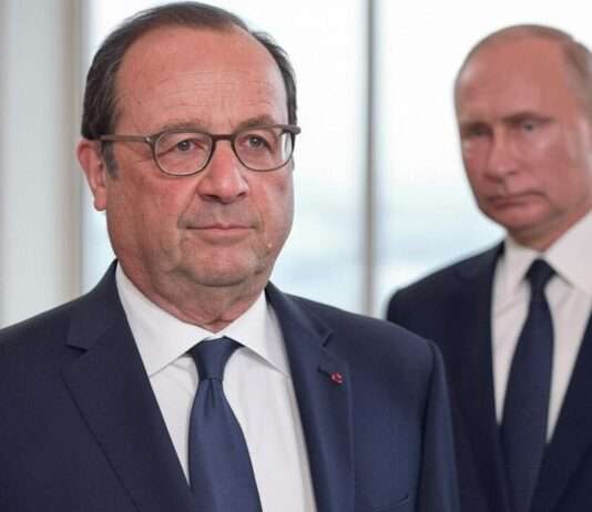 François Hollande fordert weitergehende Maßnahmen mit den eingefrorenen russischen Vermögenswerten zugunsten der Ukraine Francois_Hollande_Putin_Illustration