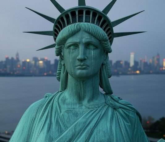 Gebt uns unsere Freiheitsstatue zurück! Oder warum Symbole nicht alles sind Freiheitsstatue_weinend_Illustration