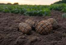 Tödlicher Fund im Vorgarten: Rentner stirbt bei Explosion einer Weltkriegs-Granate Granaten_Blindgänger_Kartoffelfeld_Illustration