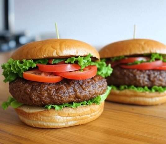 Was kostet ein Hamburger wirklich? – Die Umweltrechnung auf dem Teller Hamburger_Fleisch_Illustration