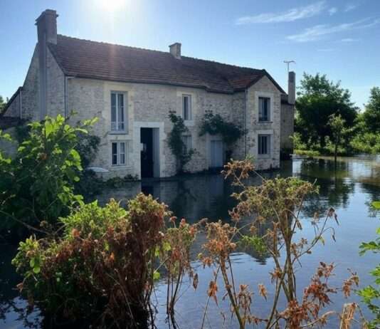 Ein Zuhause finden, das dem Klimawandel trotzt: Ein kleiner Leitfaden Haus_Überschwemmung_Klimawandel_Illustration