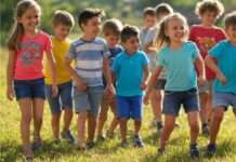 Wenn Kinderlachen zum Streitfall wird – der ungewöhnliche Fall von Maisons-Laffitte Kinder_Feld_Laufen_Illustration