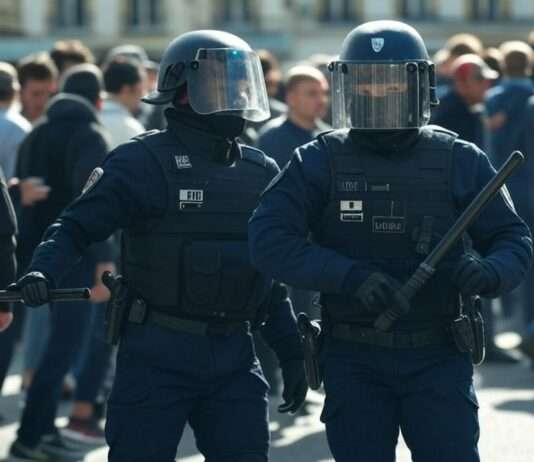 Marseille und die Wunde, die nicht heilt – sieben Jahre nach dem Angriff auf Angelina steht ein Polizist vor den Richter Polizei_Gewalt_Demonstration_Illustration