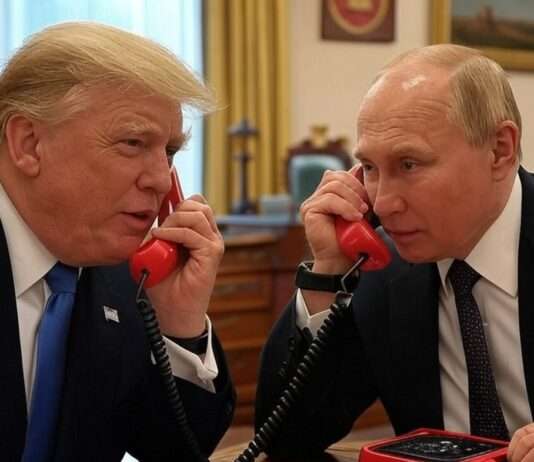 Trump und Putin: Gespräche über Waffenstillstand in der Ukraine am heutigen Dienstag Putin_Trump_Telefon_Illustration