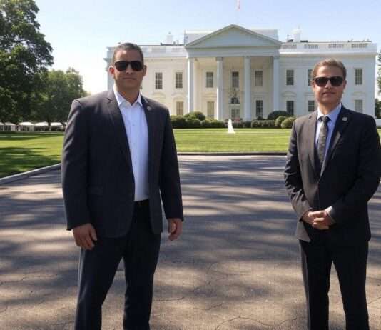 Selenskyj in Washington: Europas Balanceakt zwischen Trump und Putin Secret_Service_Weisses_Haus_Illustration