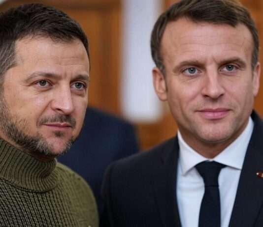 Frankreichs Stunde: Macrons strategische Offensive in der Ukraine-Politik Selenskyj_Macron_Illustration