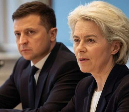 Die Zeitenwende der europäischen Verteidigungspolitik Selenskyj_von-der-Leyen_Illustration