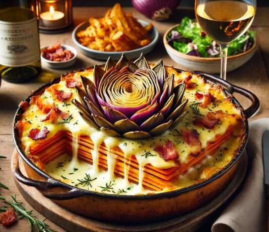 Traditionelles neu interpretiert: Revolutionierte Tartiflette mit geräuchertem Roblochon und Süßkartoffeln Tartiflett_Geräuchert