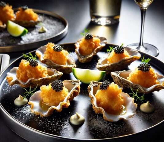 Austern modern zubereitet: Tempura-Austern mit Limetten-Aioli und Kaviar Tempura_Austern_Kaviar