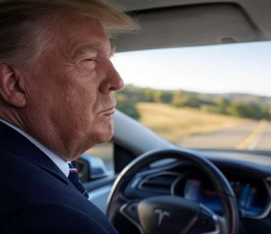 Donald Trump will einen Tesla kaufen: Ein symbolischer Akt der Unterstützung für Elon Musk Trump_Tesla_Illustration