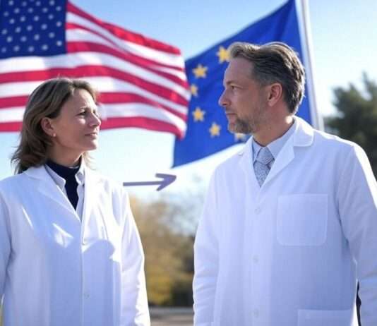 Europa als Zufluchtsort der Forschung: Amerikanische Wissenschaftler wählen den alten Kontinent Wissenschaft_USA_Europa_Illustration