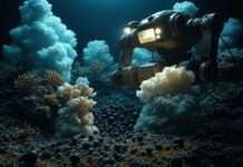 Raubbau in der Tiefsee: Droht ein ökologisches Desaster? Abbau_Manganknollen_Illustration