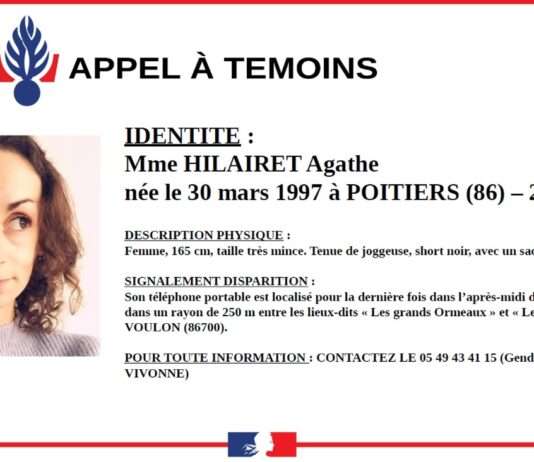 Vermisstenfall Agathe Hilairet: Großeinsatz in der Vienne – Hoffnung, Fragen und Sorge Agathe_Hilairet_Vermisstenfall