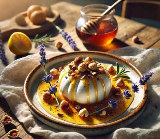 Italien trifft Frankreich: Burrata mit Lavendel-Honig und gerösteten Haselnüssen – Ein kulinarisches Gedicht Burrata-mit-Lavendel-Honig-und-gerösteten-Haselnüssen
