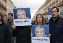 Marine Le Pen und das Gesetz: Wie der Rassemblement National über die Unwählbarkeit nachdenkt Demonstration_Marine-Le-Pen_Illustration